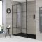 Milano Barq Modern Walk In Shower Enclosure With Slate Tray Choice