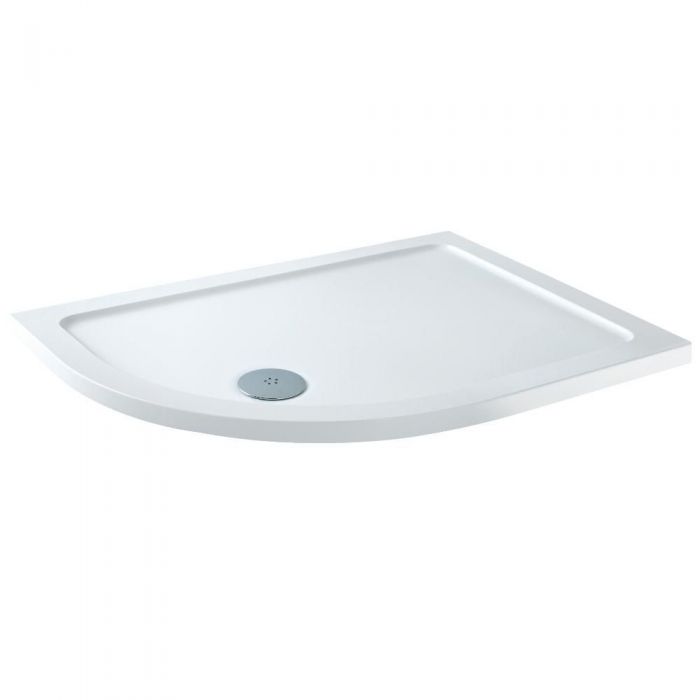 Milano Lithic Left Handed Low Profile Offset Quadrant Shower Tray Mm X Mm