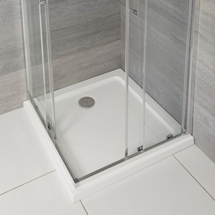Milano Lithic Low Profile Square Shower Tray Choice Of Sizes
