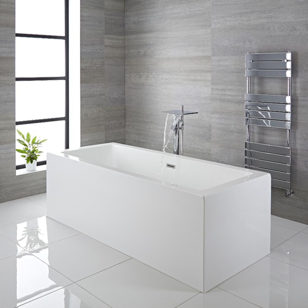 Milano Westby White Modern Square Double Ended Milano Westby White Modern Square Double Ended