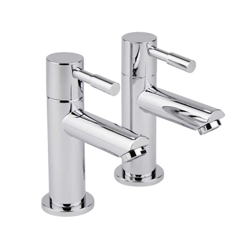 Milano Mirage Chrome Bath Pillar Taps
