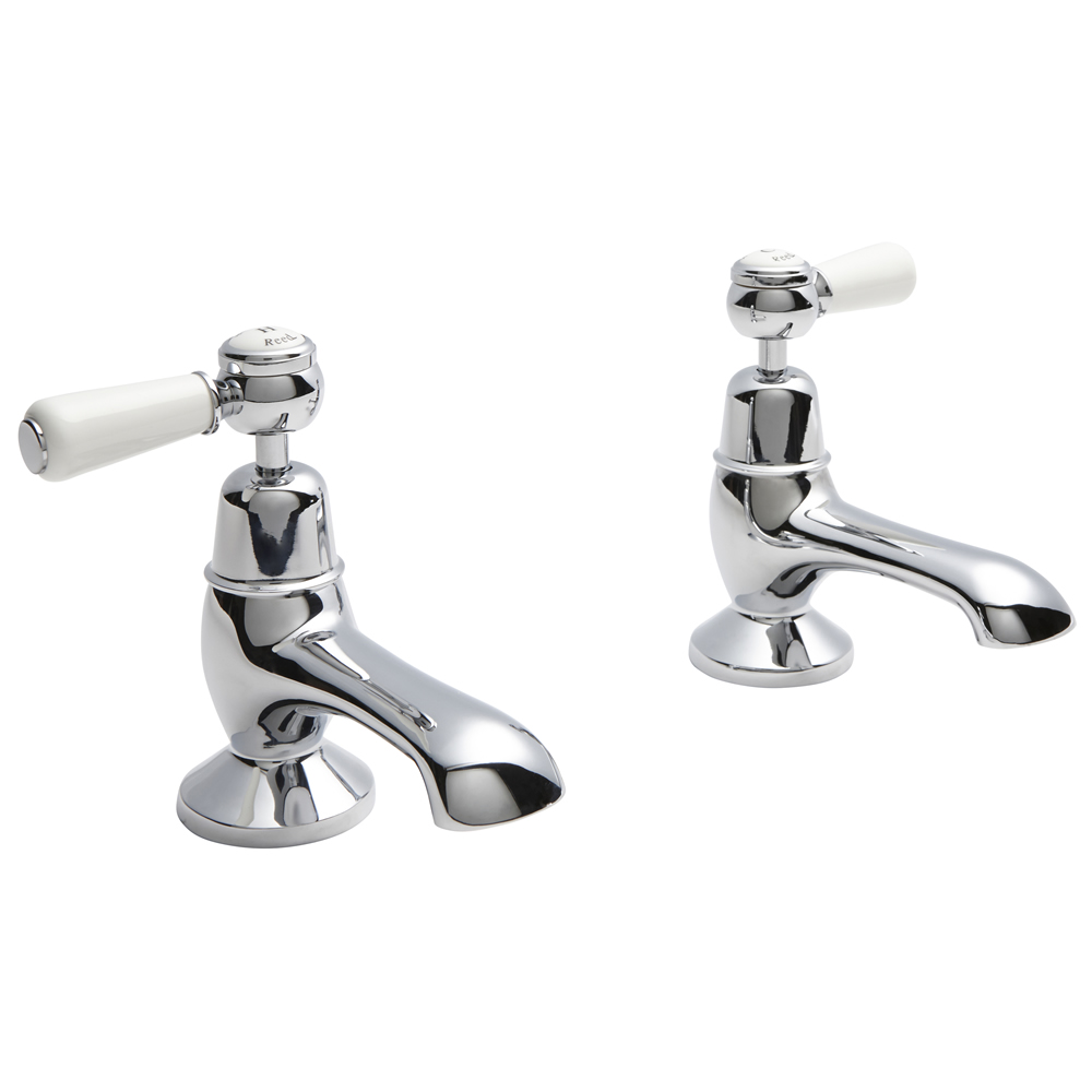 Hudson Reed Topaz Lever Bath Taps Dome Collars