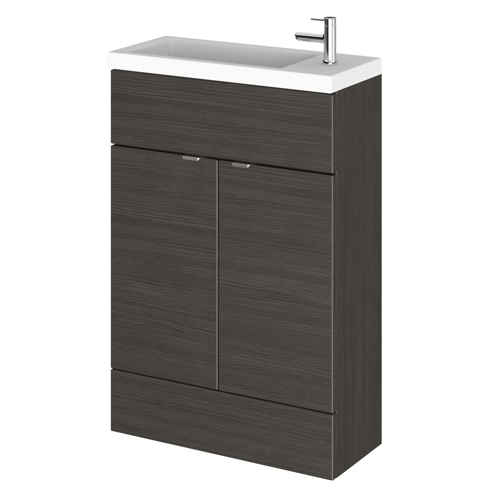 Hudson Reed 600mm Hacienda Black Cloakroom Vanity Unit