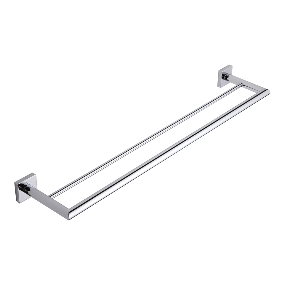 Milano Liso Chrome Double Towel Bar Rail