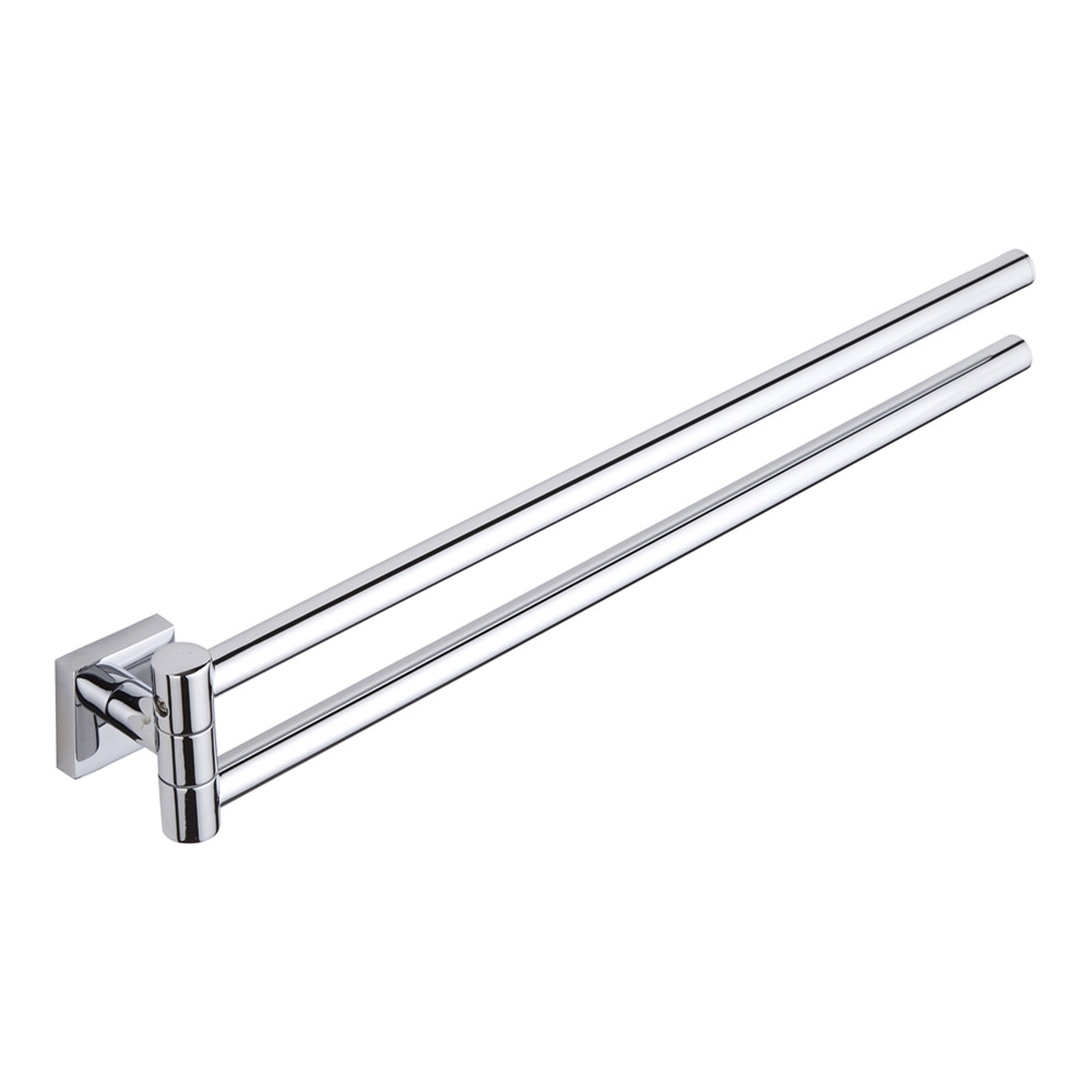 Milano Liso Chrome Double Swivel Towel Bar Rail