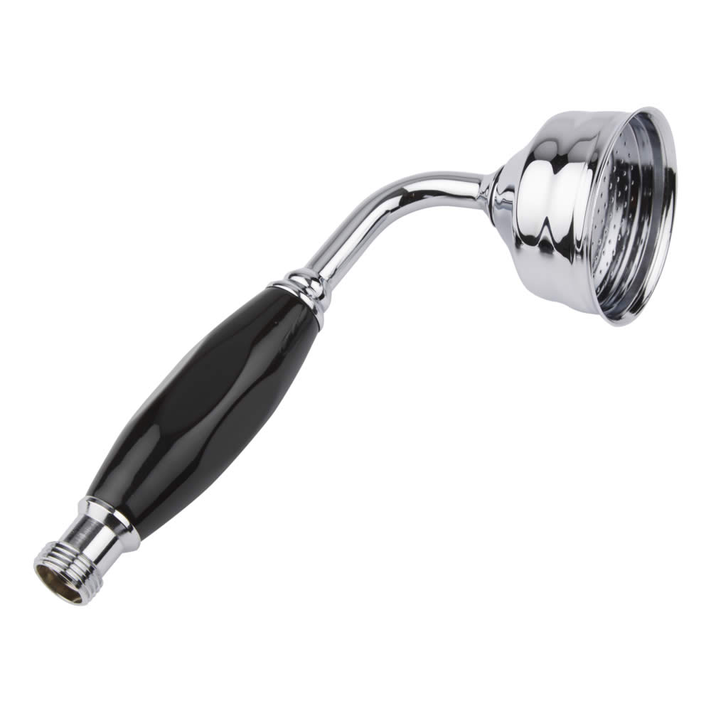 Hudson Reed Large Chrome/Black Traditional Shower Handset