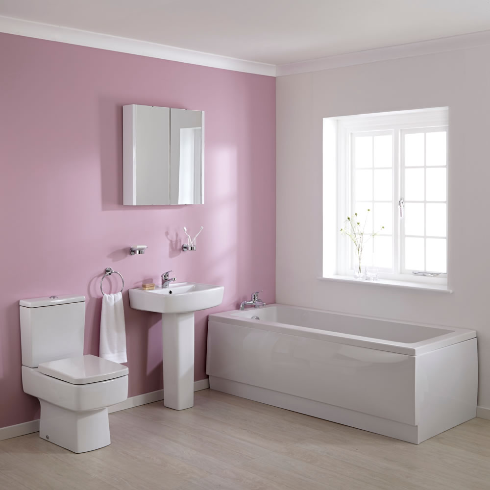 Premier Bliss 1700mm Straight Square Bathroom Suite