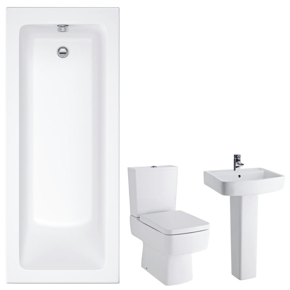 Premier Bliss 1700mm Straight Square Bathroom Suite