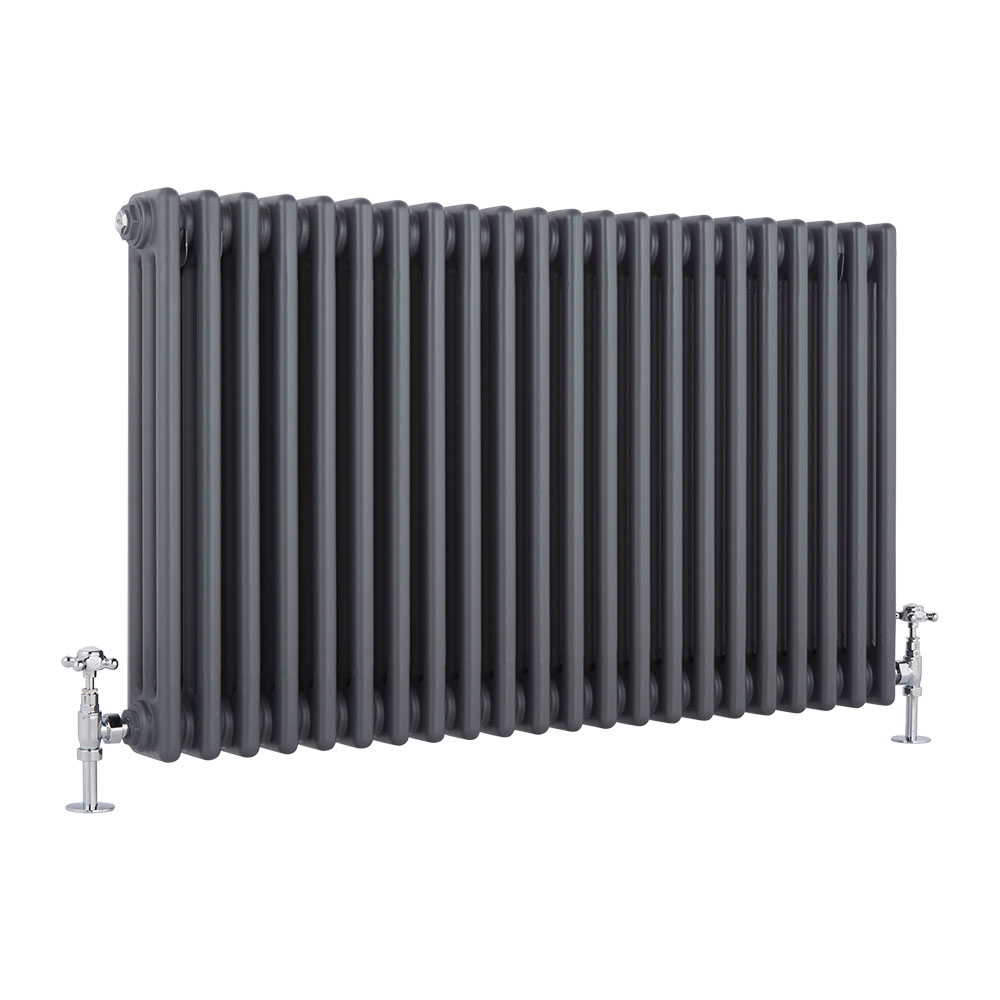 Milano Windsor - Traditional Anthracite 3 Column Radiator 600mm x 990mm (Horizontal)
