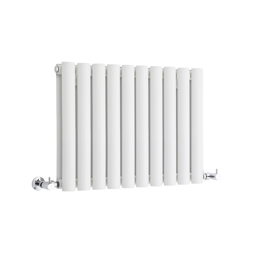 Milano Aruba - White Horizontal Designer Radiator 400mm x 595mm (Double Panel)