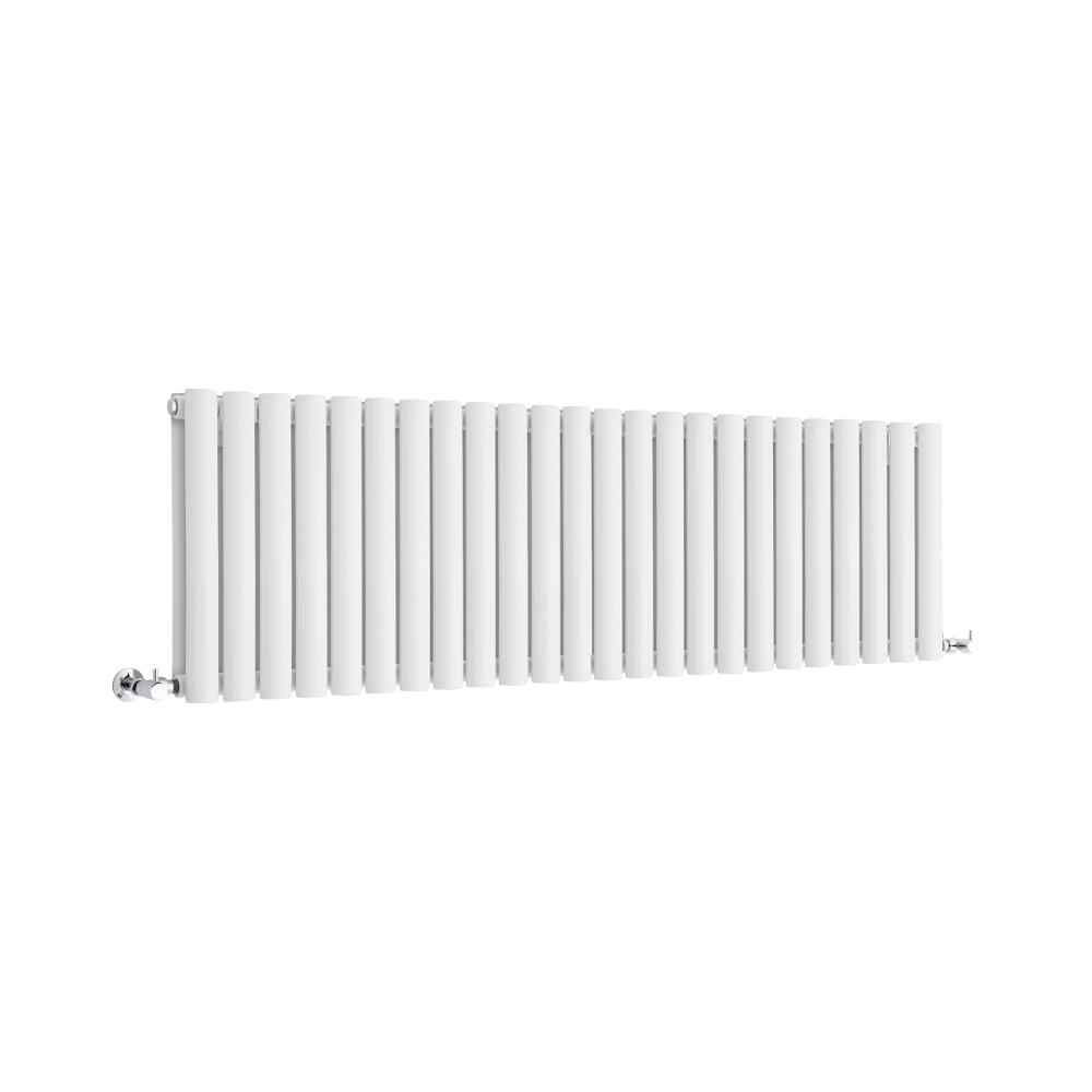 Milano Aruba - White Horizontal Designer Radiator 400mm x 1411mm (Double Panel)