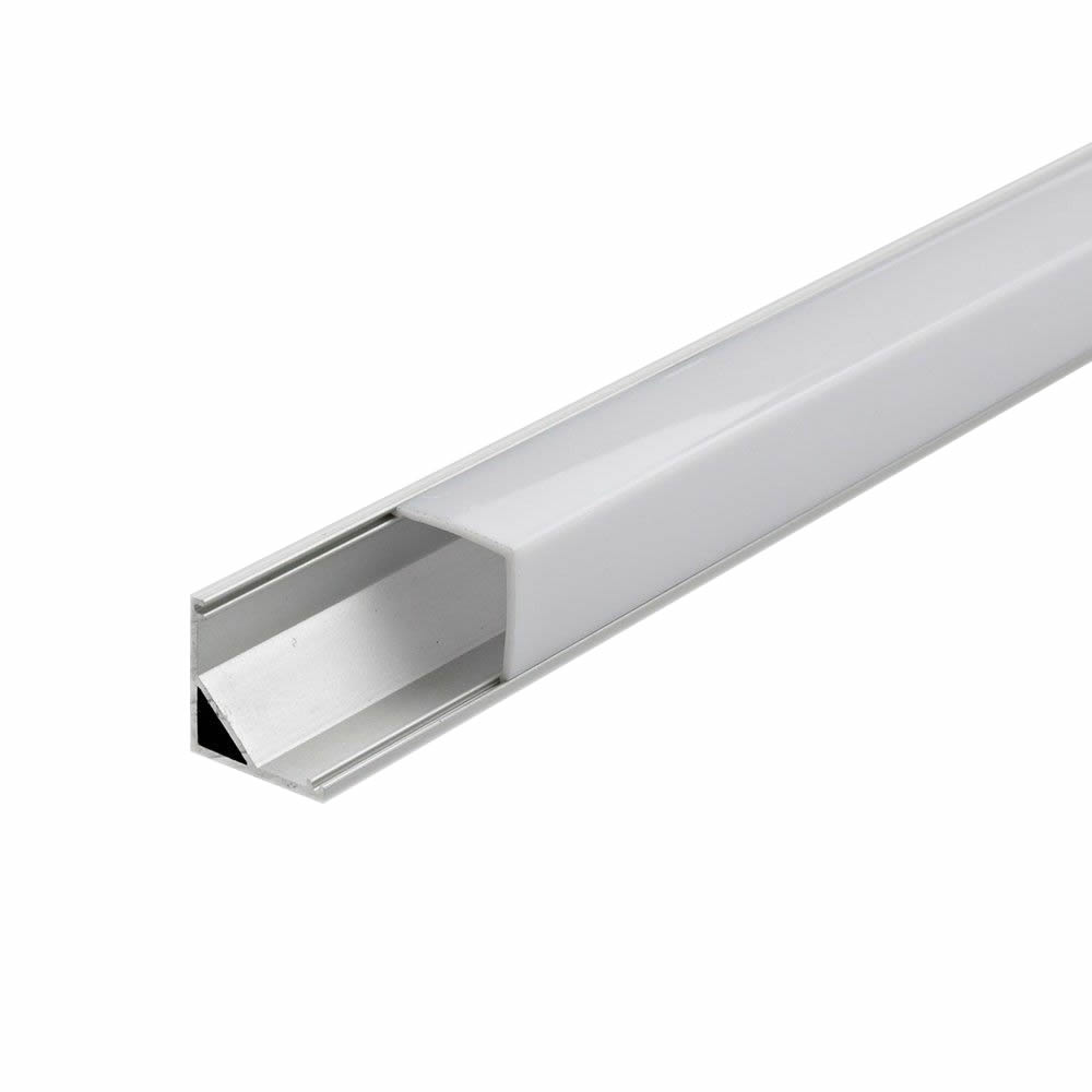 Biard Aluminium Profile with V-Shaped Cover and End Cap Set - 5 Pack