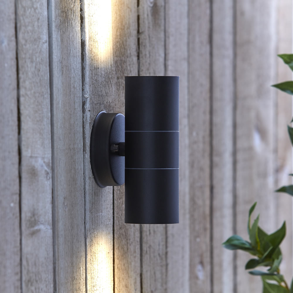 Biard Stainless Steel Up/Down Wall Light - Black