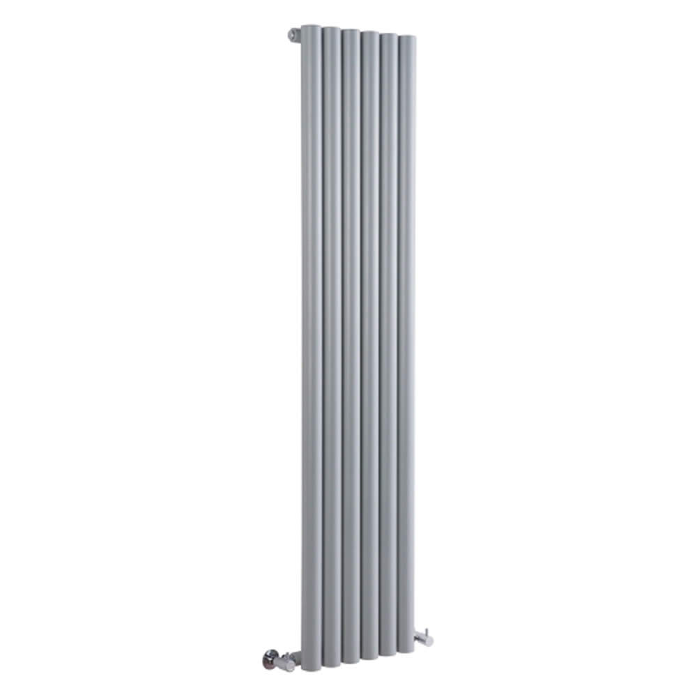 Milano Java - Silver Vertical Round Tube Designer Radiator 1600mm x 354mm