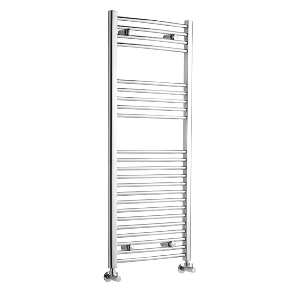 Kudox - Premium Chrome Curved Heated Towel Rail - 1200mm x 500mm