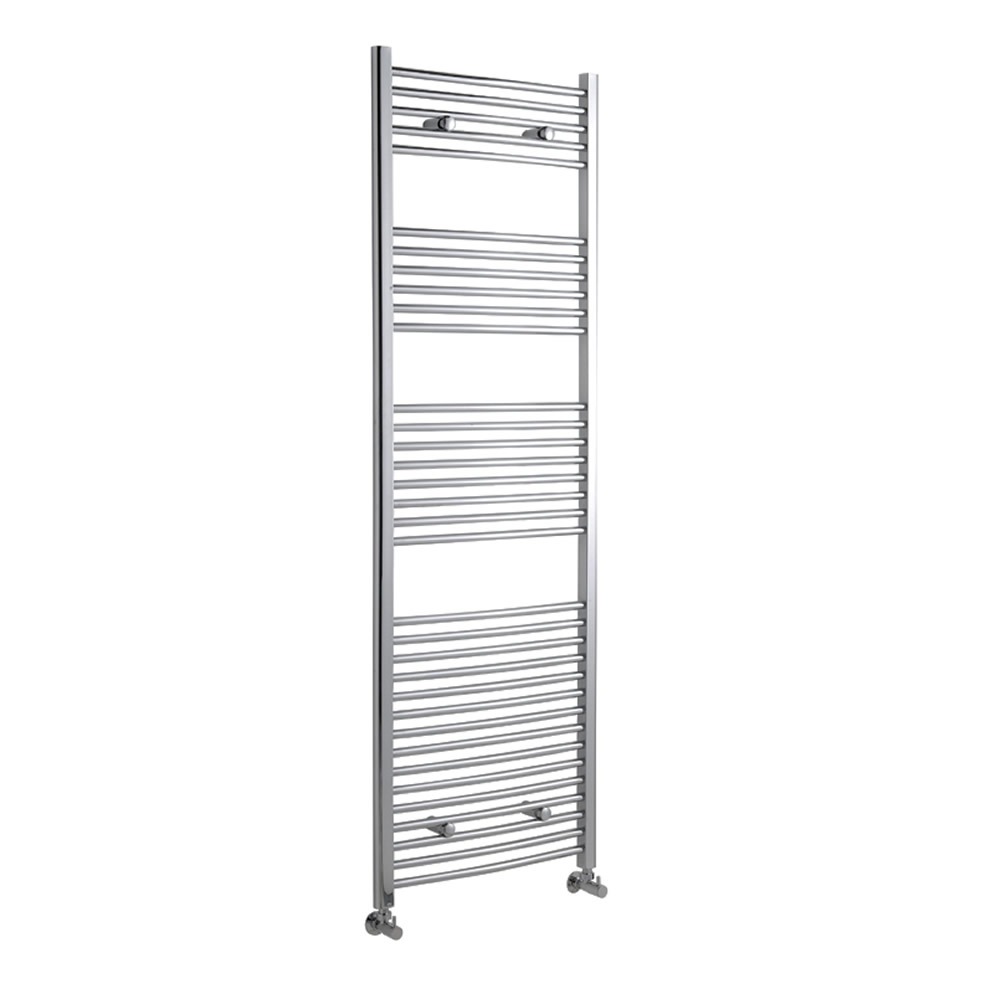 Kudox - Premium Chrome Curved Heated Bathroom Towel Radiator Rail 1800mm x 600mm