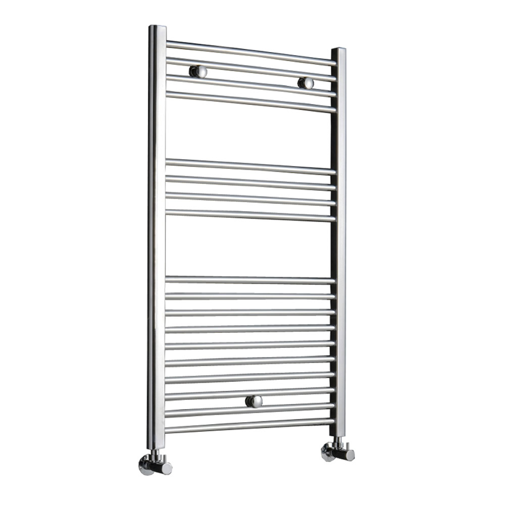 Kudox - Premium Chrome Flat Heated Bathroom Towel Radiator Rail - 1000mm x 500mm