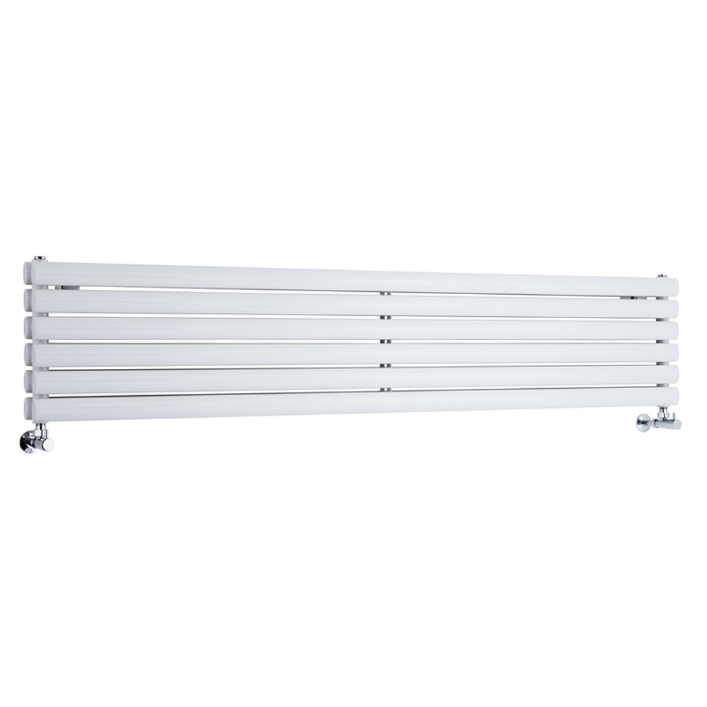 Milano Aruba - White Horizontal Designer Radiator - 354mm x 1780mm (Double Panel)
