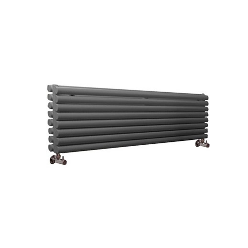 Milano Aruba - Anthracite Horizontal Designer Radiator - 472mm x 1780mm (Double Panel)
