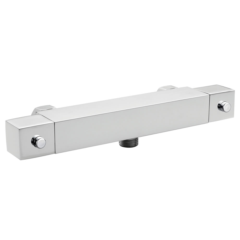 Ultra Square Thermostatic Bar Shower Mixer Valve - Bottom Outlet