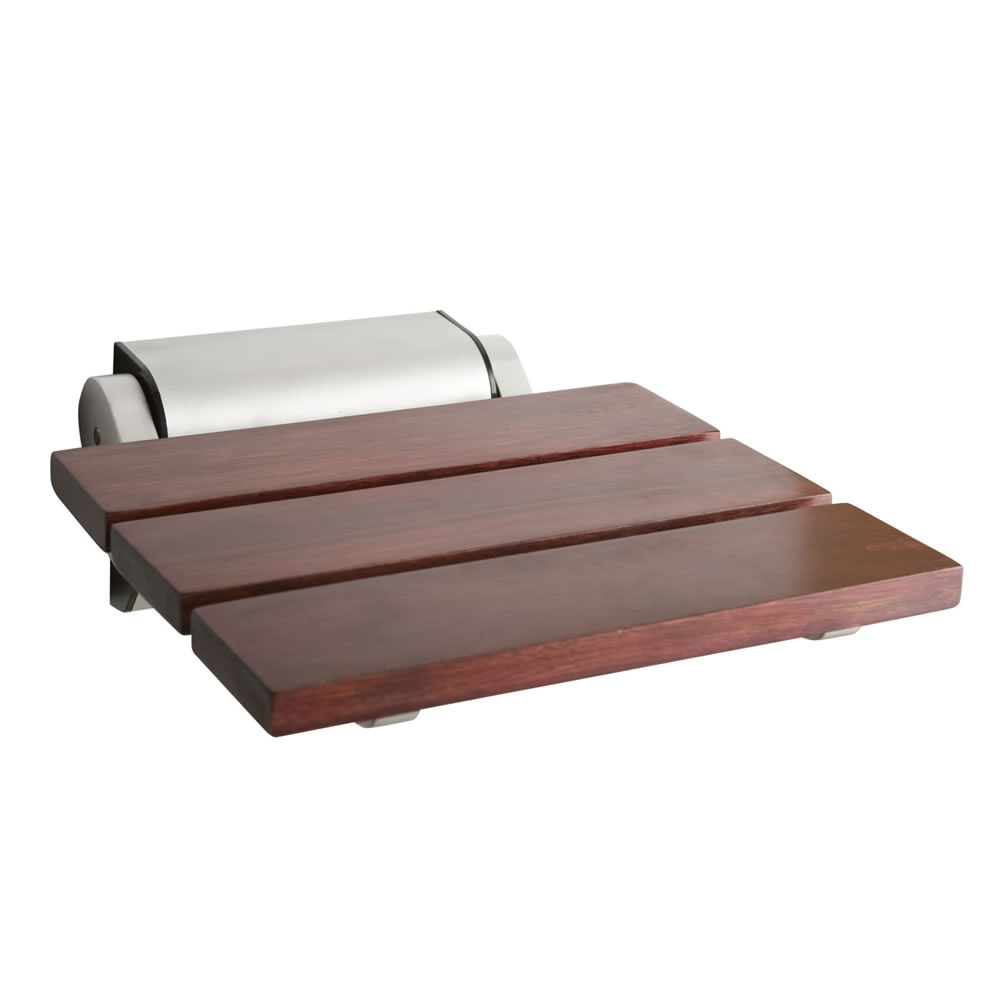 Milano Sapele Folding Wooden Shower Seat