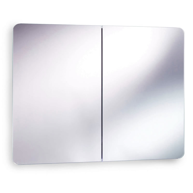 Ultra Mimic Stainless Steel double Mirrored Cabinet with Hinged Doors
