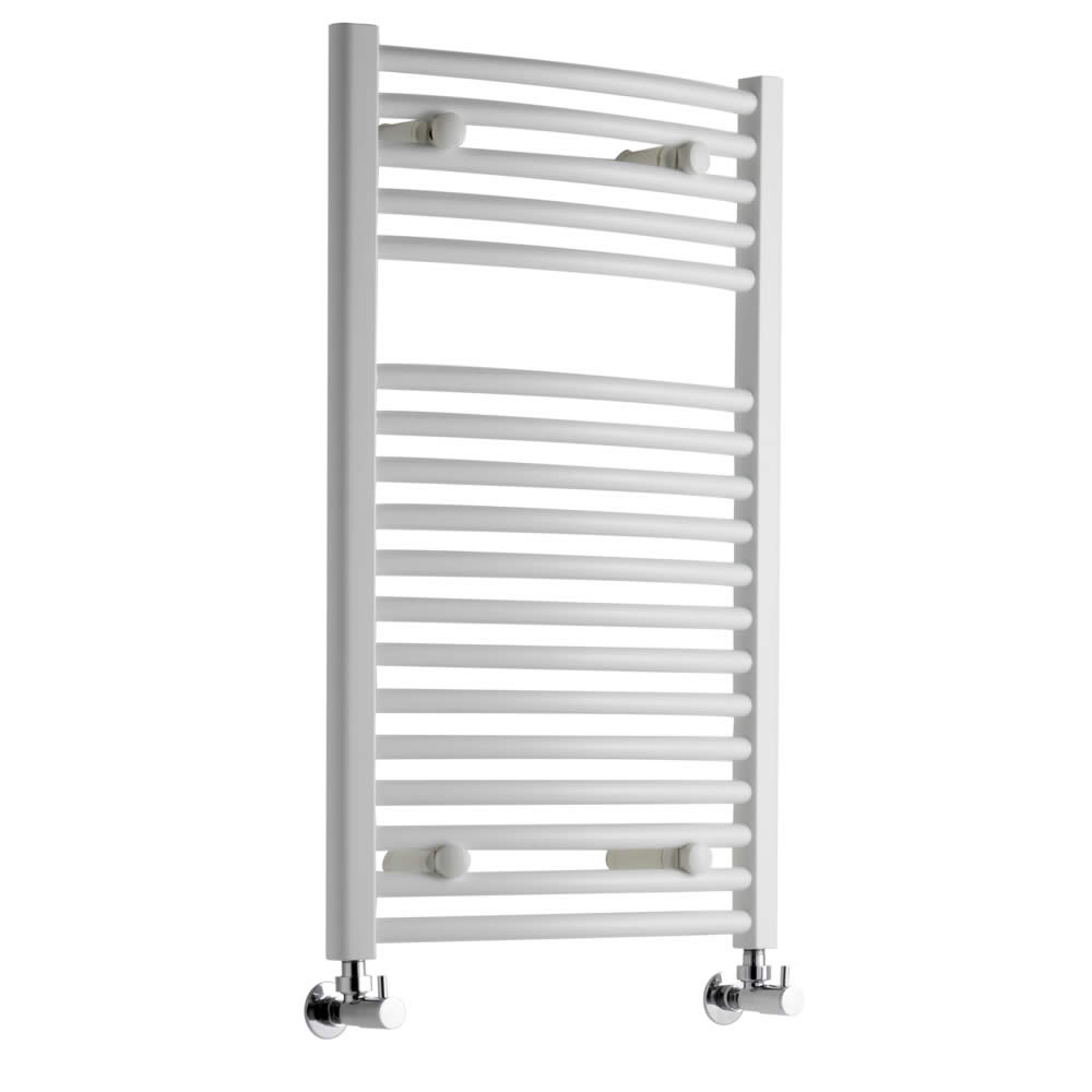 Sterling Premium White Curved Heated Towel Rail 800mm x 500mm