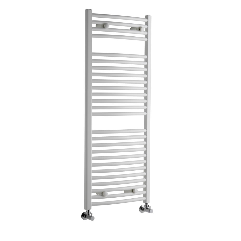 Sterling Premium White Curved Heated Towel Rail 1200mm x 500mm