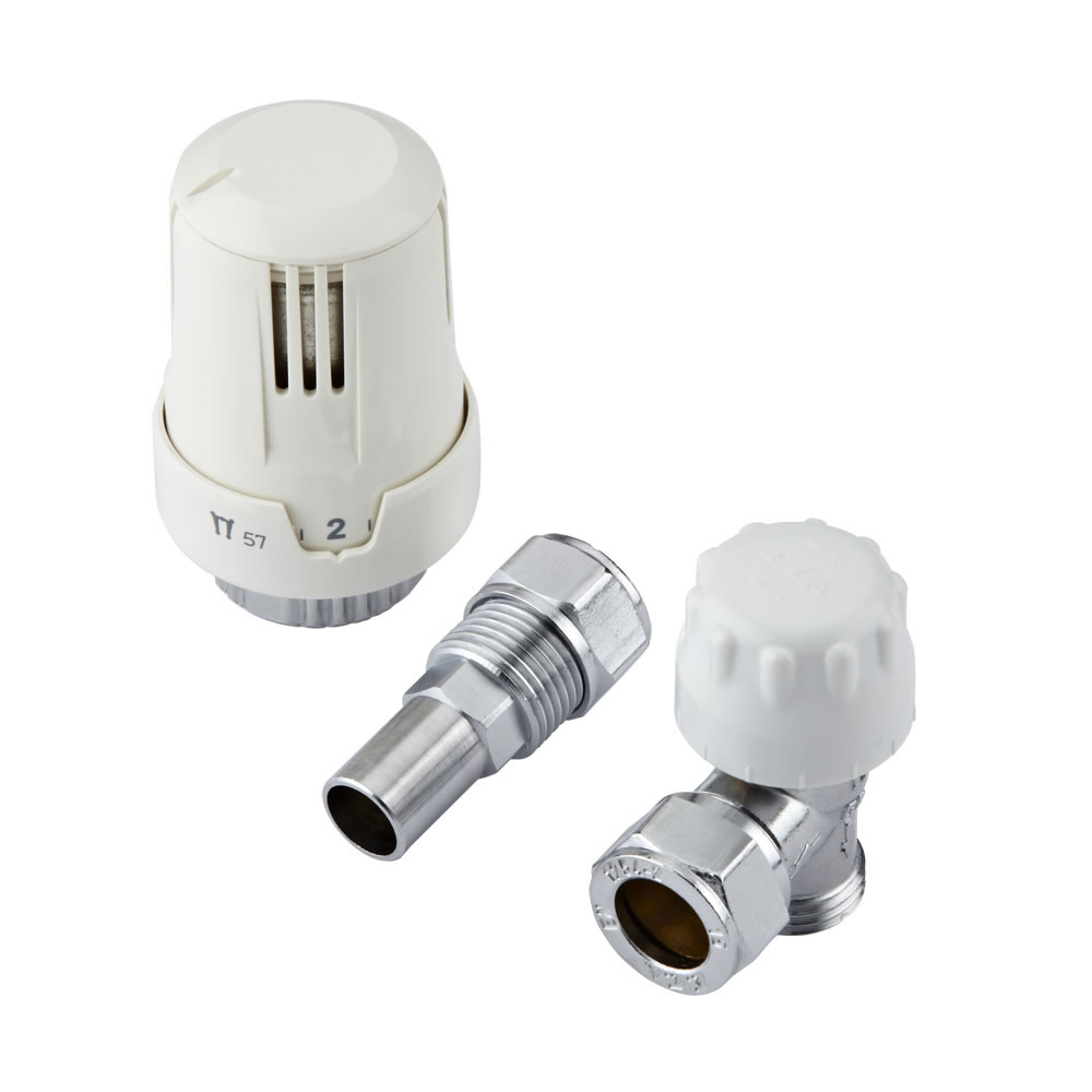 ECA Heating Limited White Liquid Filled Thermostatic Radiator Valve