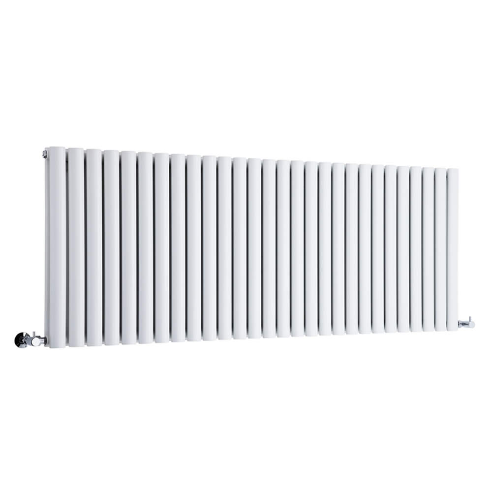 Milano Aruba - Luxury White Horizontal Designer Double Radiator 635mm x 1645mm