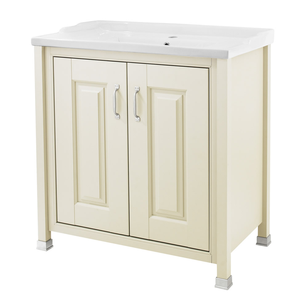 Ivory 800mm 2 Door Vanity Unit
