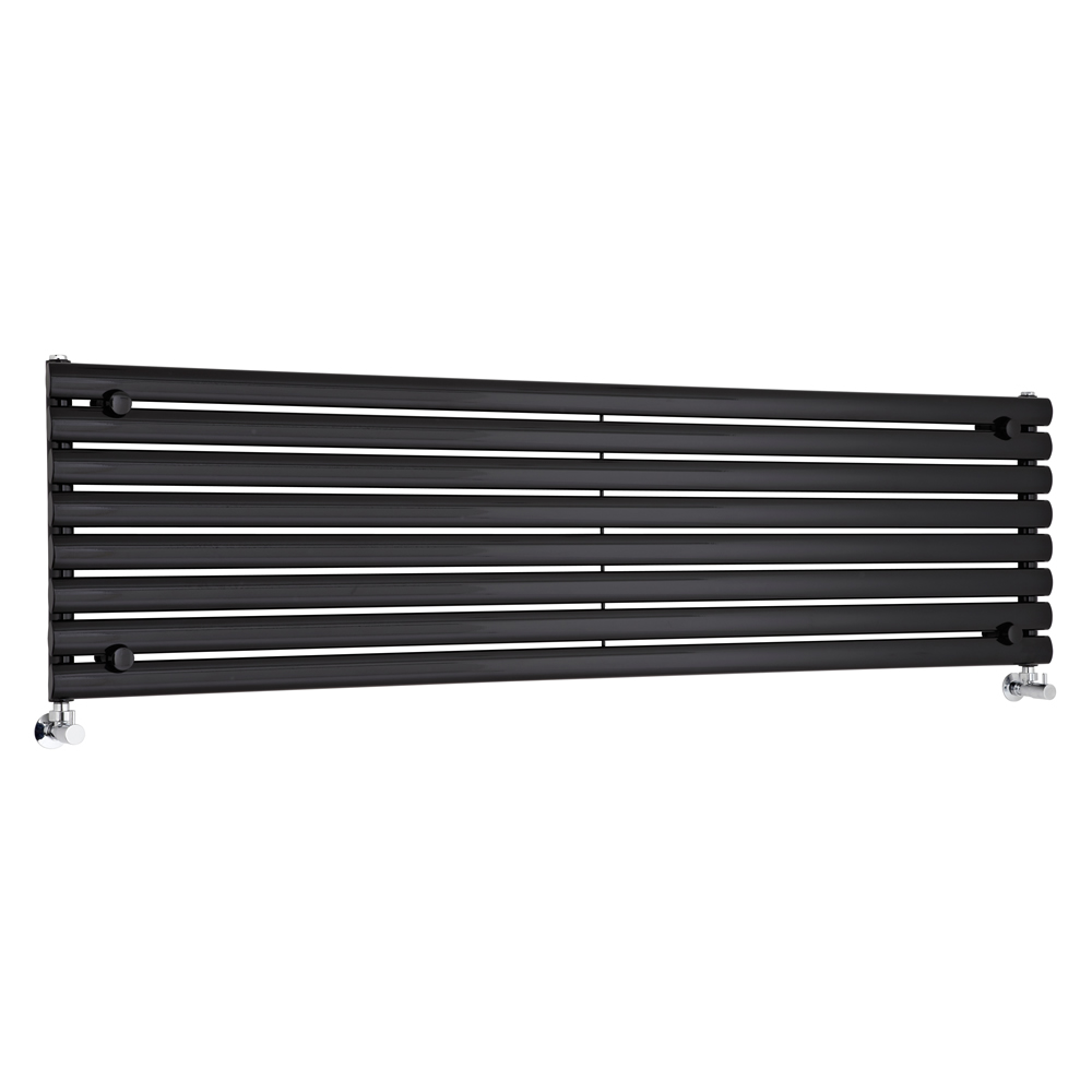 Milano Aruba - Black Horizontal Designer Radiator - 472mm x 1780mm