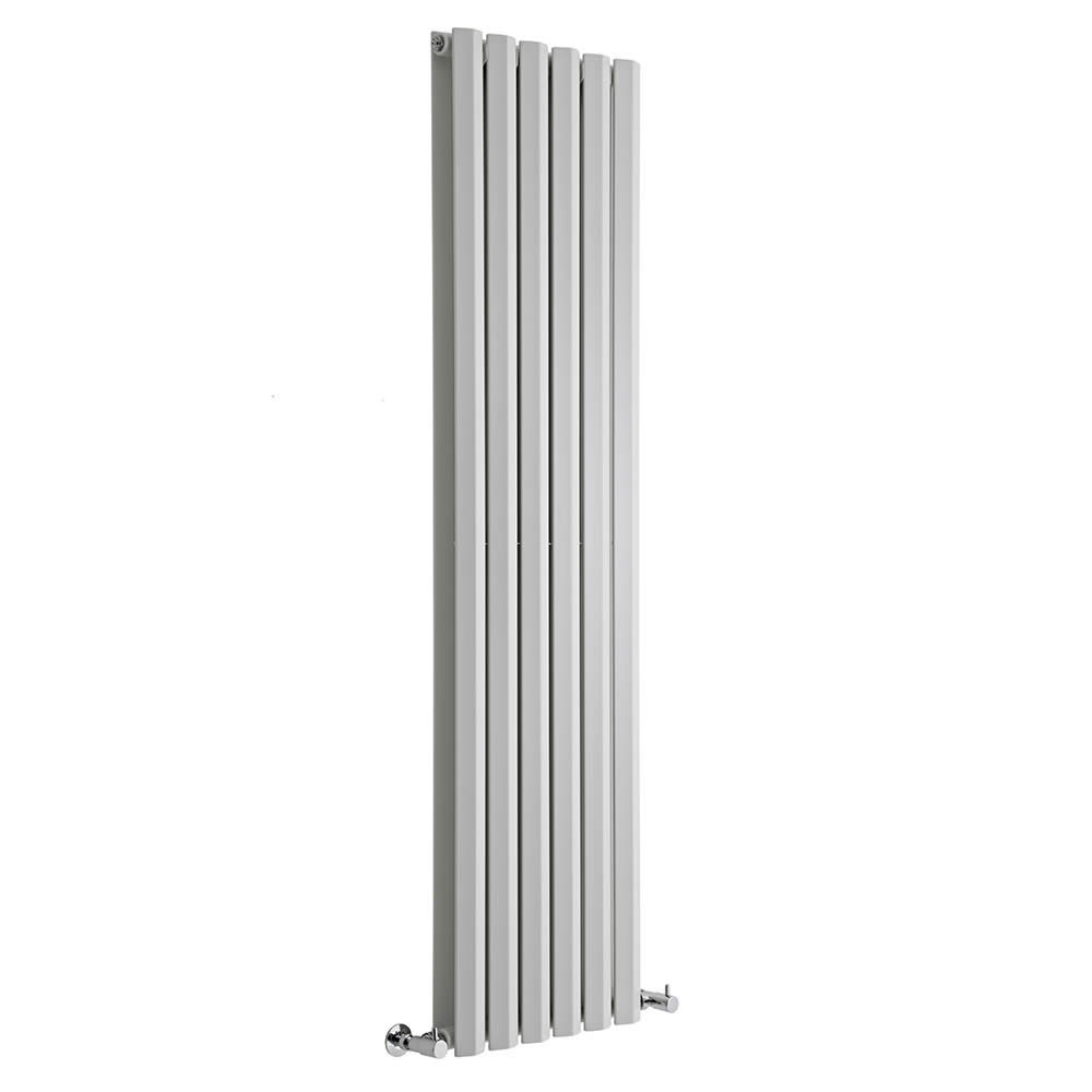Milano Viti - White Vertical Diamond Panel Designer Radiator - 1600mm x 420mm (Double Panel)