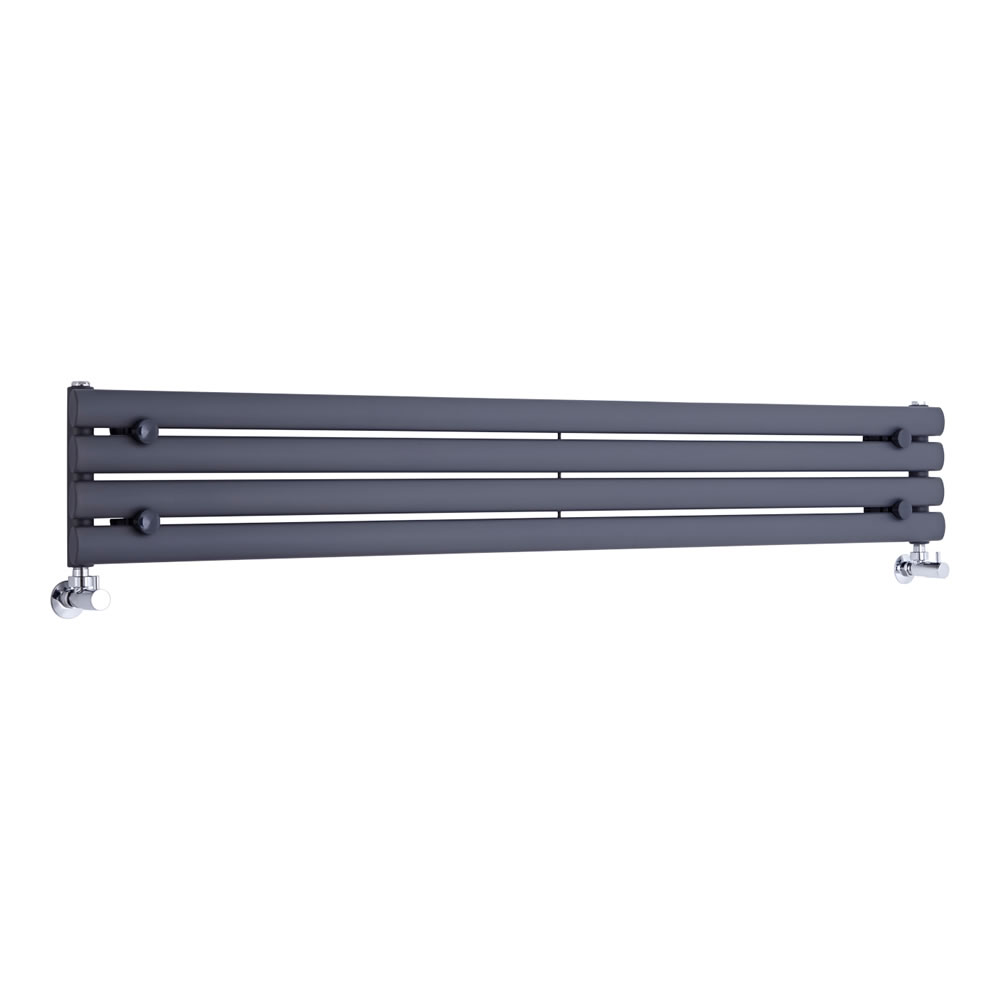 Milano Aruba Slim - Anthracite Space-Saving Horizontal Designer Radiator - 236mm x 1600mm