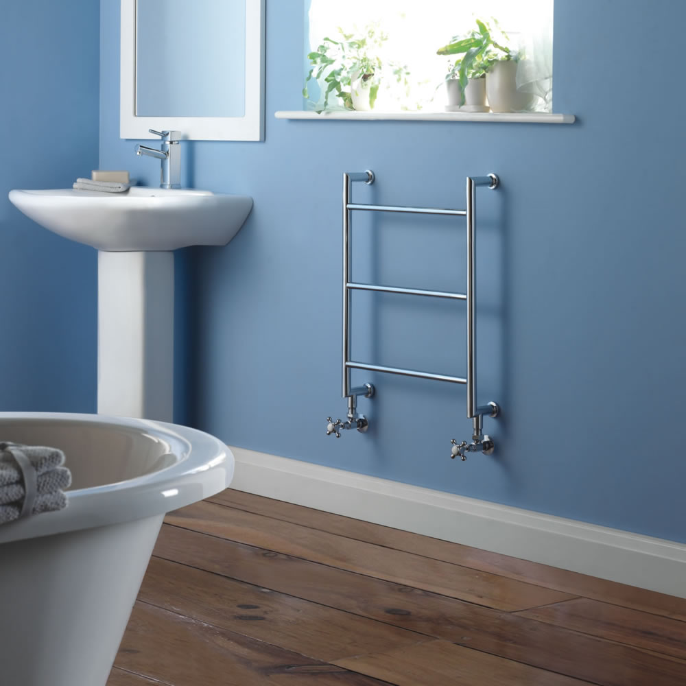 Milano Derwent - Minimalist Brass Heated Towel Rail 600mm x 500mm