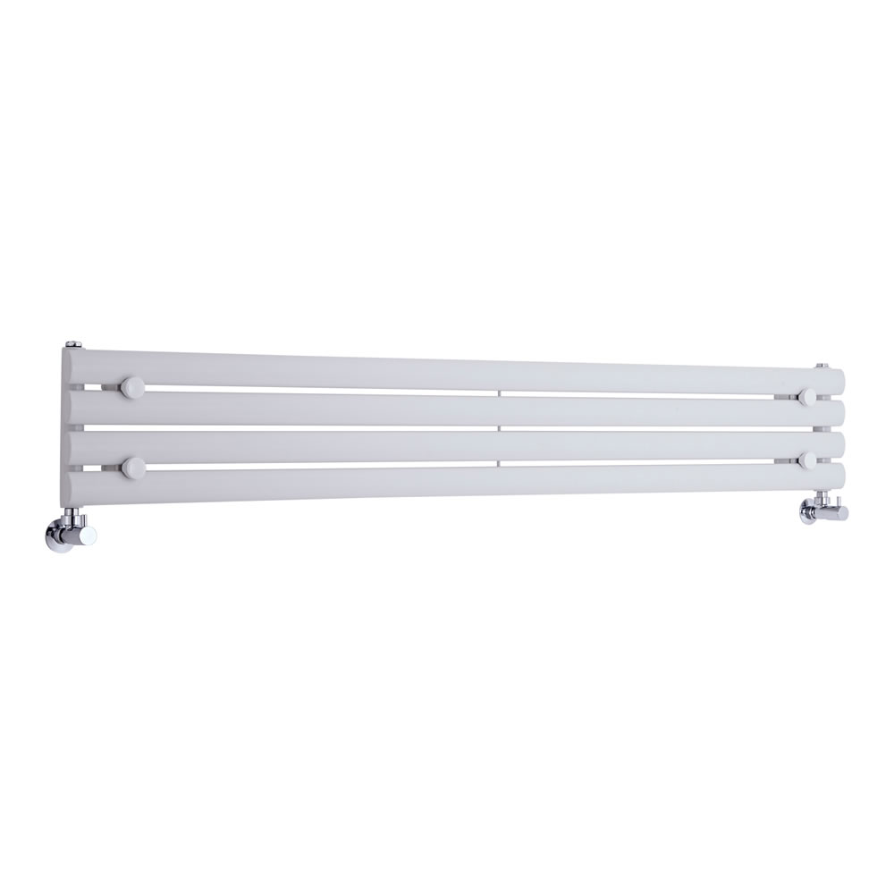 Milano Aruba Slim - White Horizontal Space-Saving Designer Radiator - 236mm x 1600mm