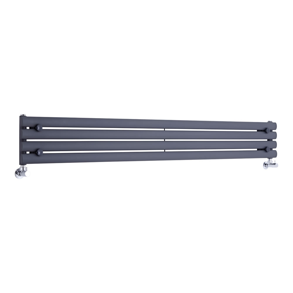 Milano Aruba Slim - Anthracite Horizontal Space-Saving Designer Radiator - 236mm x 1780mm