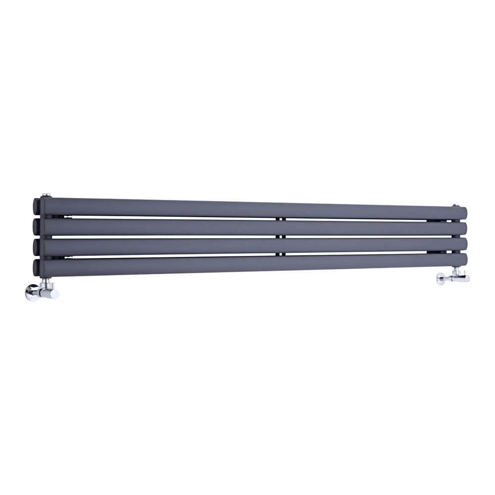 Milano Aruba Slim - Anthracite Space-Saving Horizontal Designer Radiator - 236mm x 1780mm (Double Panel)