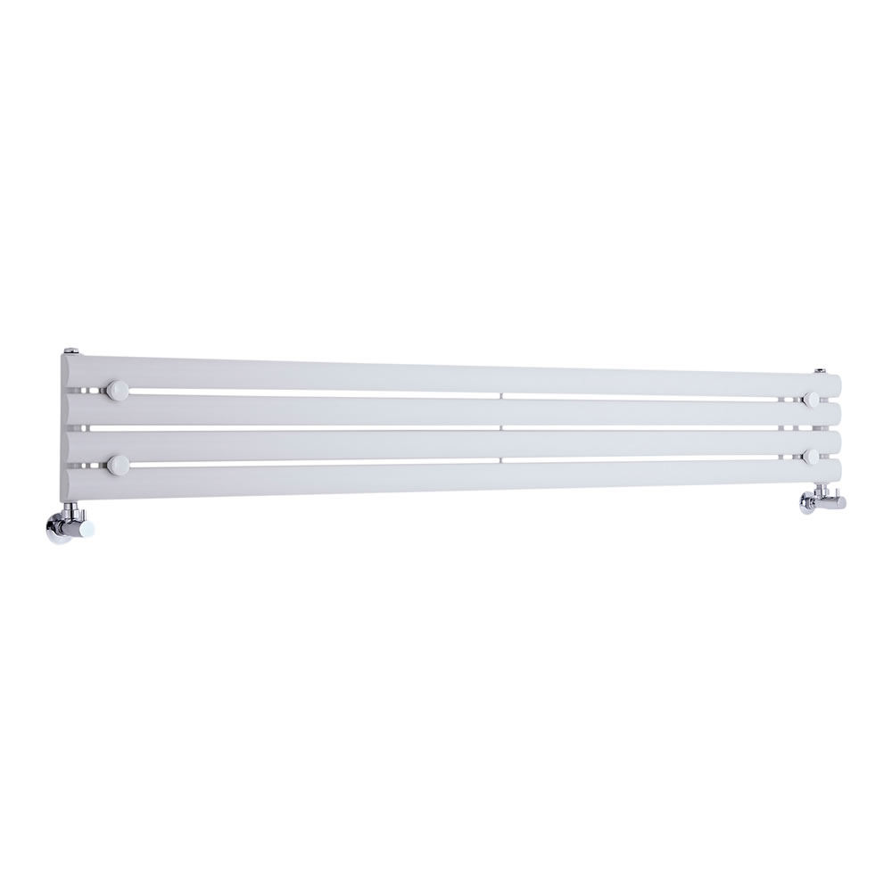 Milano Aruba Slim - White Space-Saving Horizontal Designer Radiator - 236mm x 1780mm