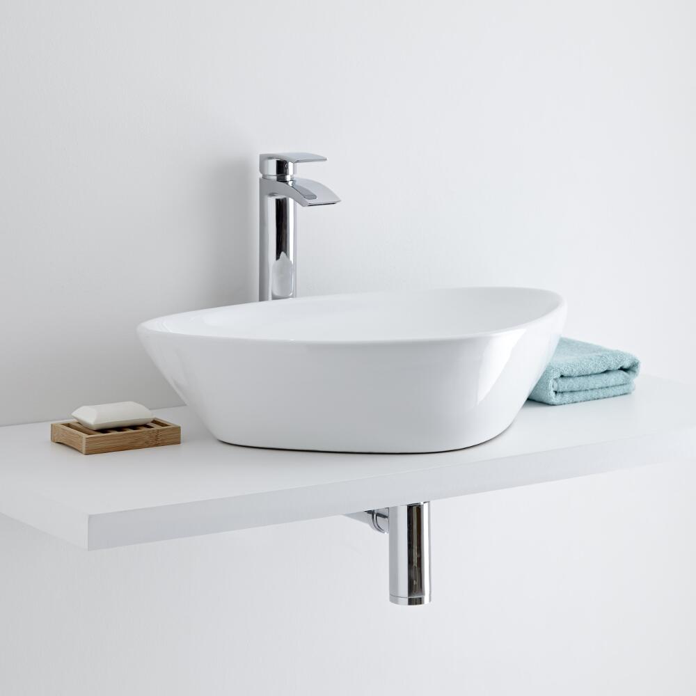 Milano Select Rounded Countertop Basin with Razor High Rise Basin Mixer Tap