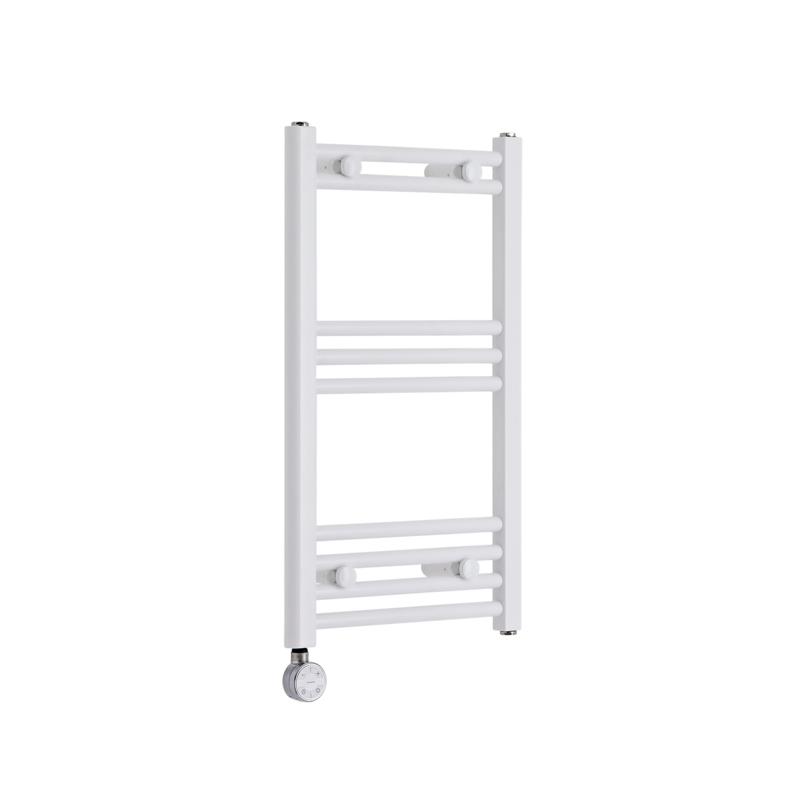 Milano Calder Electric - White Flat Heated Towel Rail - 700mm x 400mm