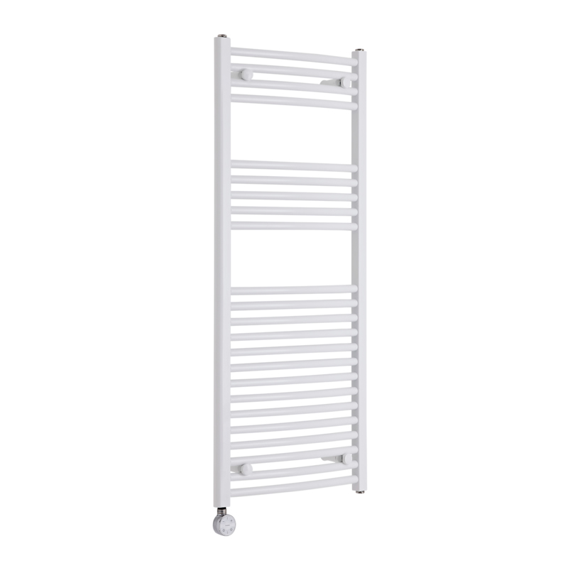 Milano Calder Electric - Flat White Heated Towel Rail 1200mm x 500mm
