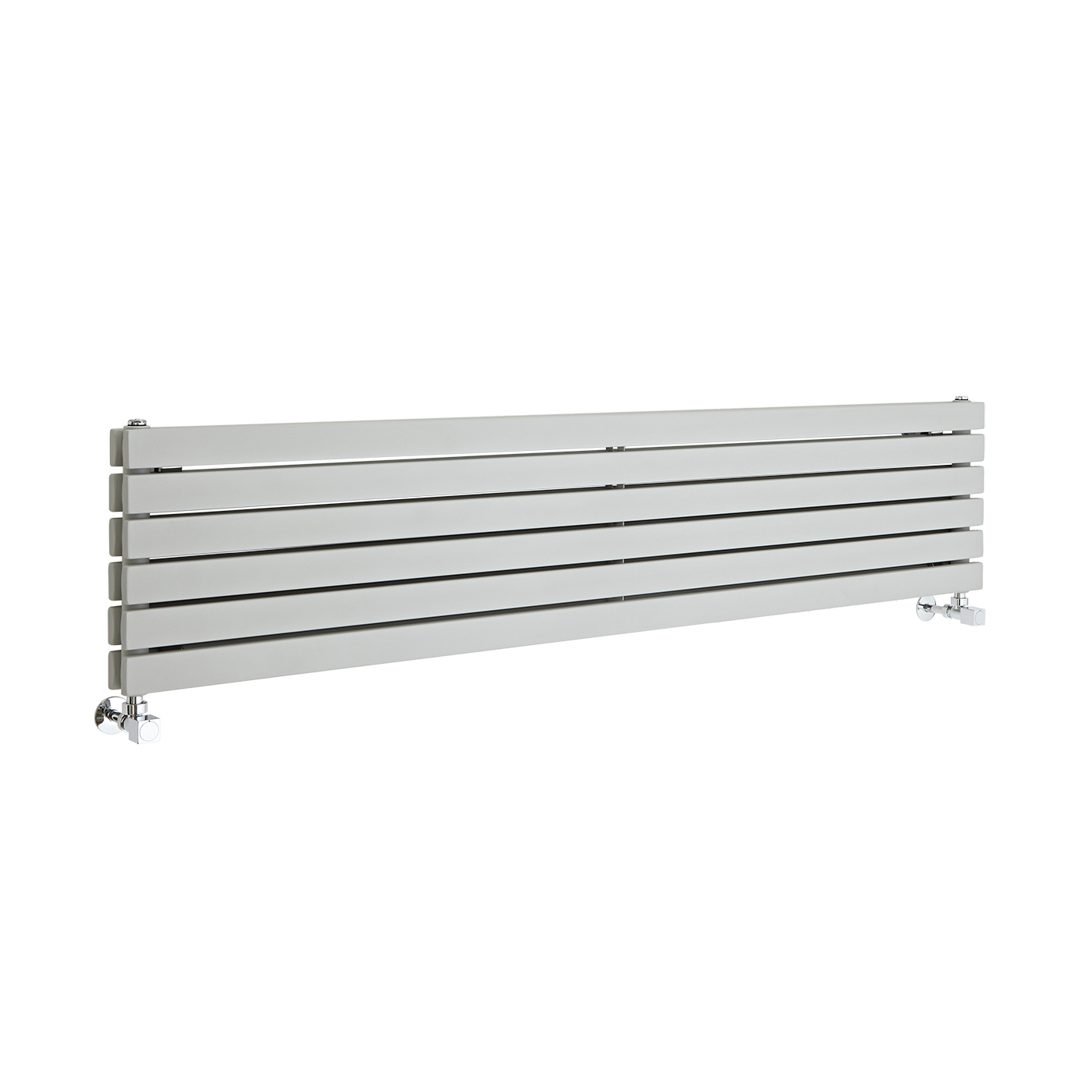 Milano Capri - Silver Horizontal Designer Radiator - 1600mm x 354mm (Double Panel)