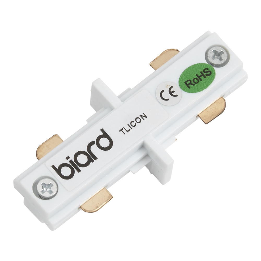 Biard Straight Connector for Track Light - White