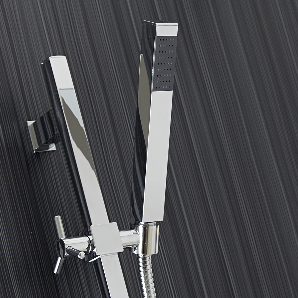 Milano Square Shower Slide Rail Kit