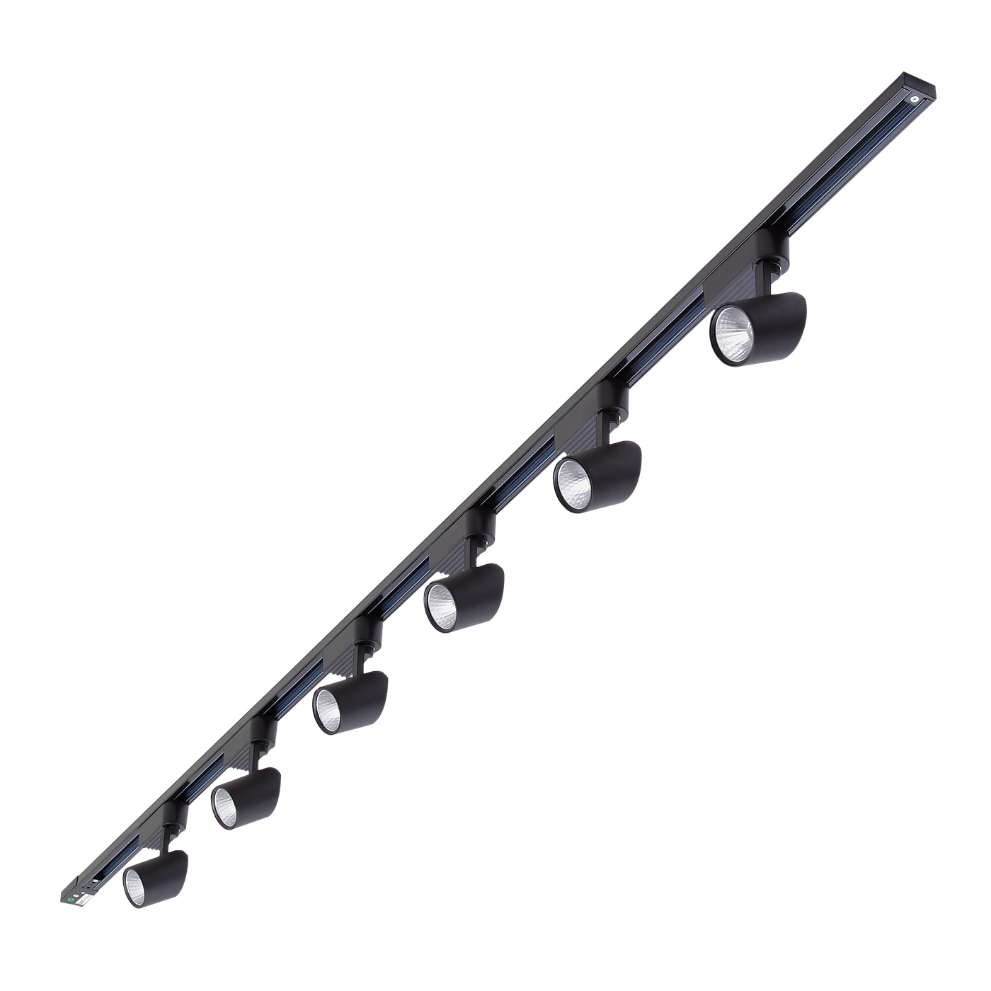 Biard LED 6 x 7W Lights 2m Track Light Kit - Black