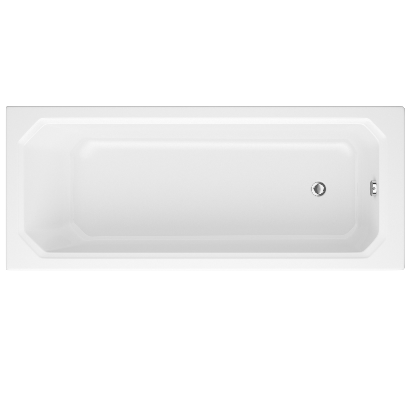Milano 1700 x 750mm Art Deco Single Ended Bath