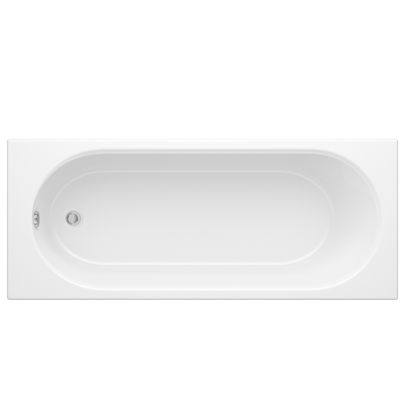 Milano - 1700mm x 700mm Round Single Ended Standard Bath with Panels