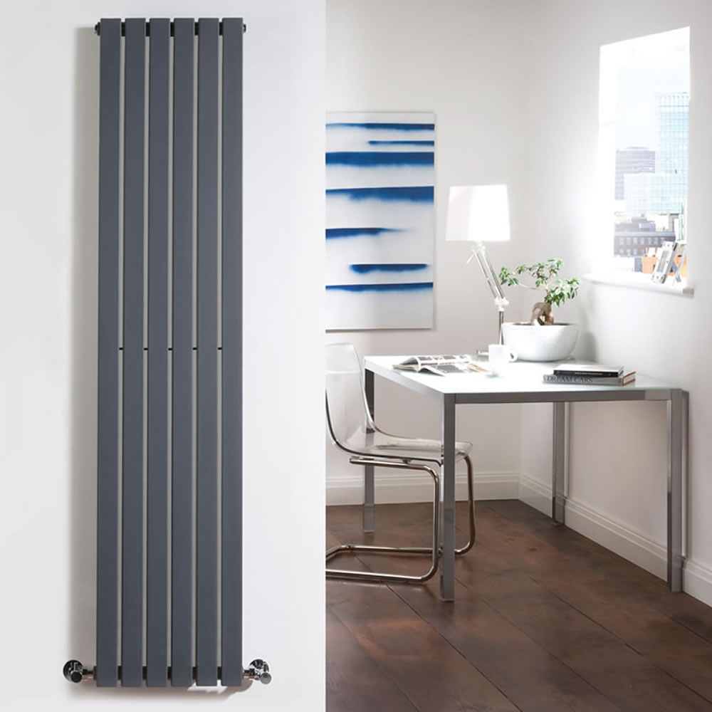 Milano Capri - Anthracite Vertical Flat Panel Designer Radiator 1780mm x 354mm