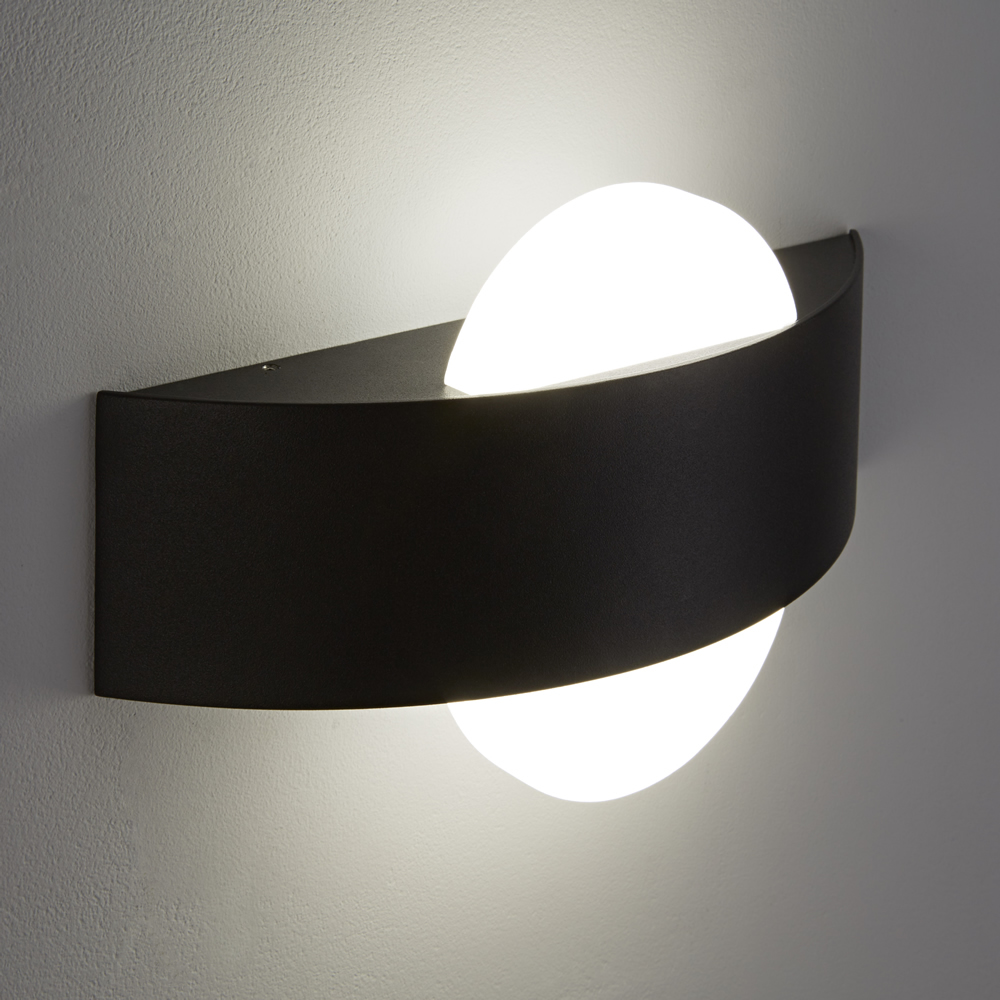 Biard Aqua Round LED Wall Light - Black